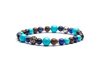 Armband Antracite Classic in Halbedelsteine Pietre dure C18 CARAIBI - C18 CARAIBI